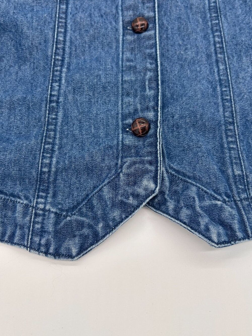 Vintage Sun River Western Style Denim Vest Size L 100% Cotton‎ - Picture 4 of 11